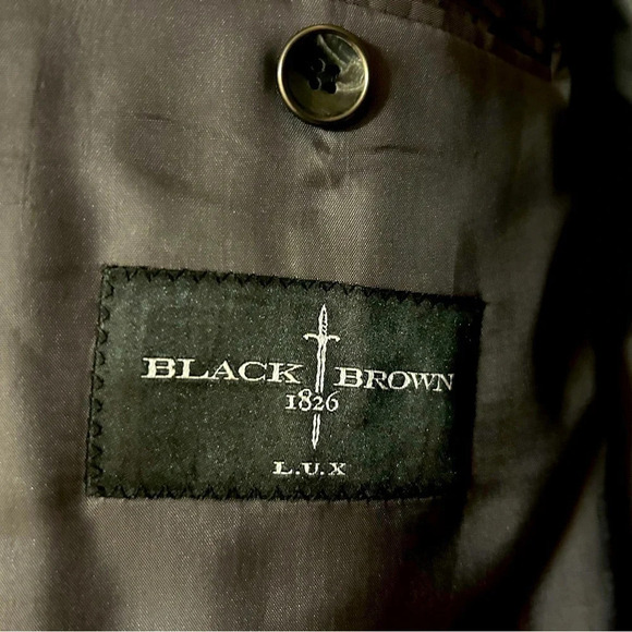 Men’s “Black Brown 1826” NWT blazer wool, linen, silk size 42. 75% wool - Picture 5 of 12